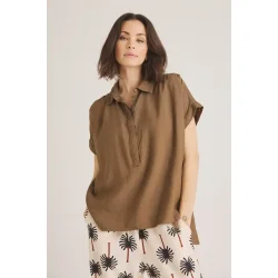 Luxzuz - Jardine Bluse - Deep Taupe