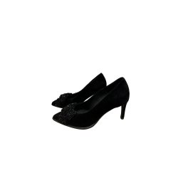 Pavement - Kamilla Bow Stiletter - Black Suede