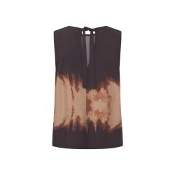 Depeche - KiaDE Sleeveless Top - Brown Printed