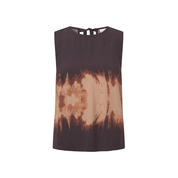 Depeche - KiaDE Sleeveless Top - Brown Printed