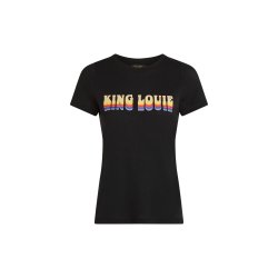 King Louie - Logo T-shirt - Placement Print - Black