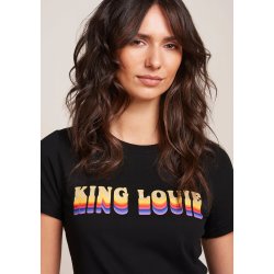 King Louie - Logo T-shirt - Placement Print - Black