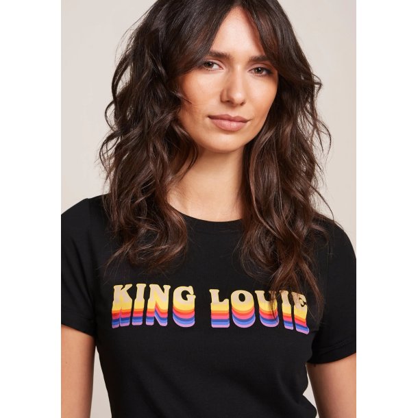 King Louie - Logo T-shirt - Placement Print - Black