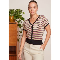 King Louie - V-Button Top Rocca - Black