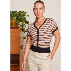 King Louie - V-Button Top Rocca - Black