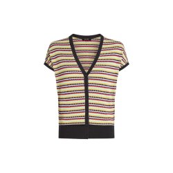 King Louie - V-Button Top Rocca - Black