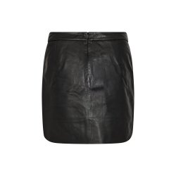 IVY - Kylie Leather Mini Nederdel - Black