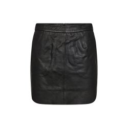 IVY - Kylie Leather Mini Nederdel - Black