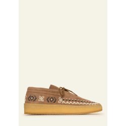 LaidBack - Komo Crepe - Camel Suede - Black/White - Sko