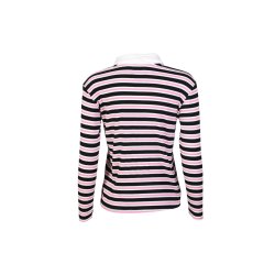 Liberte - Natalia LS  - Polo Blouse - Black Bubblegum - White Stripe