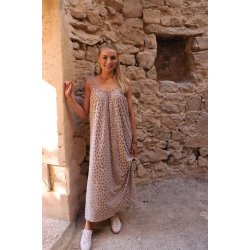 Liberte - Alma Long Strop Kjole - Desert Lux Leo