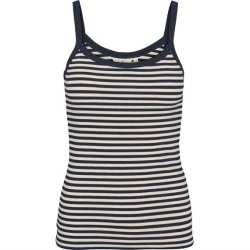 Basic Apparel - Ludmilla Stripe Strop Top - Birch/Navy