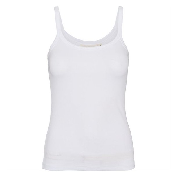 Basic Apparel - Ludmilla Stripe Strop Top - Bright White