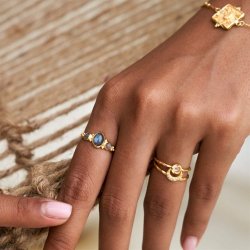 Ananda Soul - Manifest Your Dreams - Ring - Labradorite - Gold
