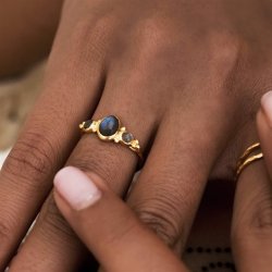 Ananda Soul - Manifest Your Dreams - Ring - Labradorite - Gold