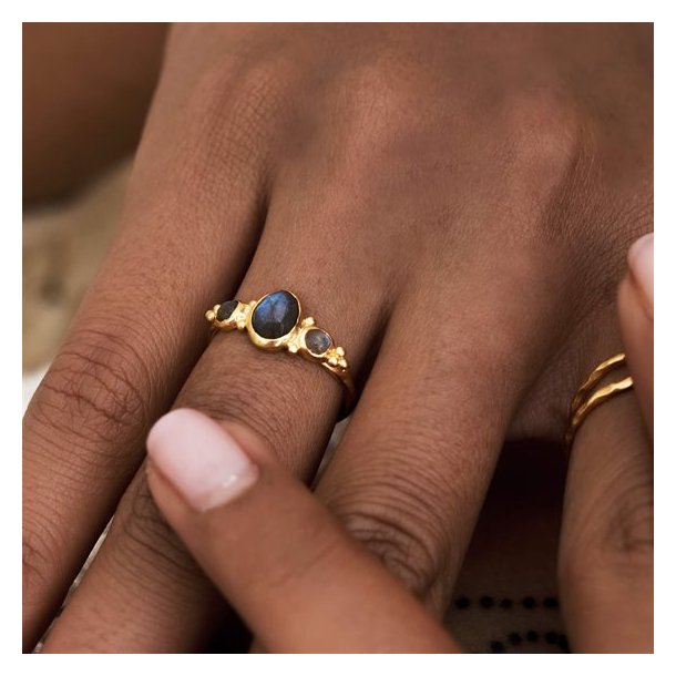 Ananda Soul - Manifest Your Dreams - Ring - Labradorite - Gold