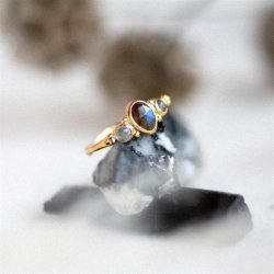 Ananda Soul - Manifest Your Dreams - Ring - Labradorite - Gold