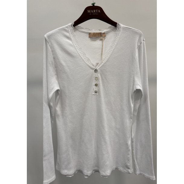 Marta - Calista LS T-shirt - Panna