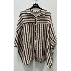 Marta - Mossie Skjorte - Camel/Brown - Onesize