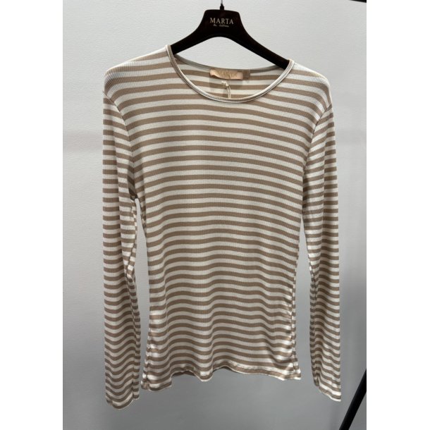 Marta - Josiane LS Tee - Beige/Greggio