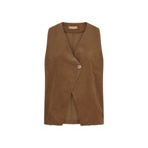 Marta - MdcHortense Vest - Dark Camel