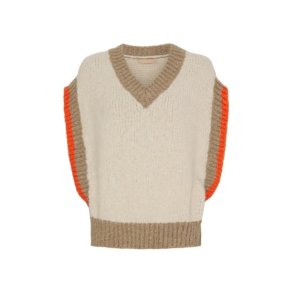 Marta - MdcMie Vest - Beige/Camel/Orange - Onesize