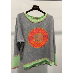 Marta - MdcRachelle Sweatshirt - Grigo/Verde