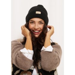 Marta - Rib Beanie Hue - Black - Onesize