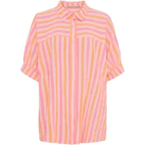 Marta - Virginia Skjorte - Fuxia Stripe - Onesize