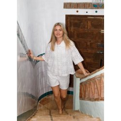 Black Colour - Milos Lace Shorts - Off White