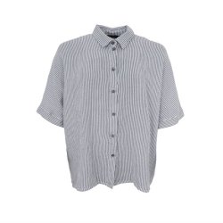 Black Colour - Melina Linen Wing Skjorte - Northern grey