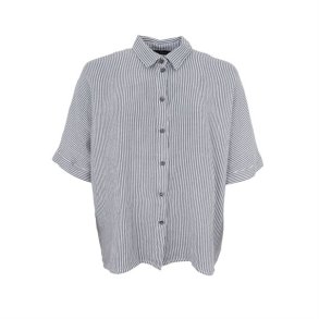 Black Colour - Melina Linen Wing Skjorte - Northern grey