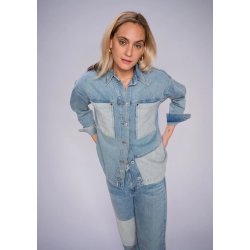 Mos Mosh - Lydia Block Shirt - Mid Blue 