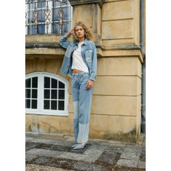 Mos Mosh - Lydia Block Shirt - Mid Blue 