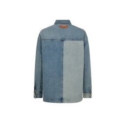 Mos Mosh - Lydia Block Shirt - Mid Blue 