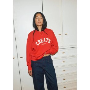 Mos Mosh - Celli O-LS Sweatshirt - Chinese Red