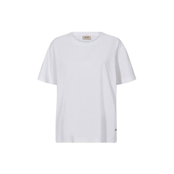 Mos Mosh - Dala O-SS - Basic T-shirt - Ecru