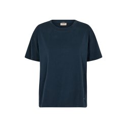 Mos Mosh - Dala O-SS - Basic T-shirt - Salute Navy
