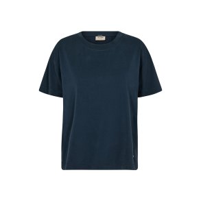Mos Mosh - Dala O-SS - Basic T-shirt - Salute Navy