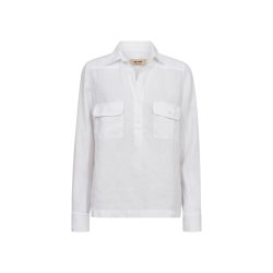 Mos Mosh - Enna Linen - Pocket Blouse - White