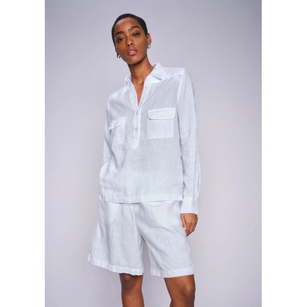 Mos Mosh - Enna Linen - Pocket Blouse - White