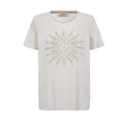 Mos Mosh - Loren O-SS - Embroidery Tee - Ecru