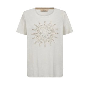 Mos Mosh - Loren O-SS - Embroidery Tee - Ecru