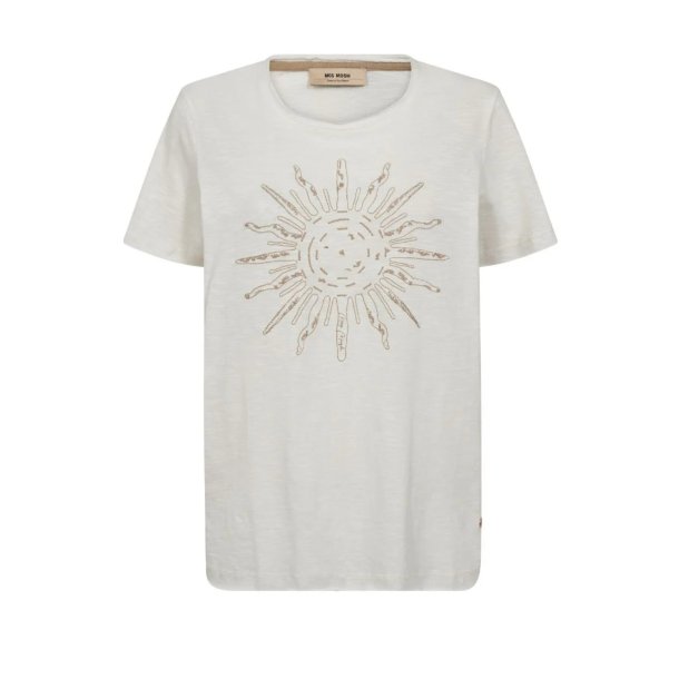 Mos Mosh - Loren O-SS - Embroidery Tee - Ecru