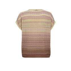 Mos Mosh - Shani Zig Zag - V-neck Strik - Powder Pink