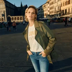 Mos Mosh - Asa O-ss Color T-shirt - Ecru