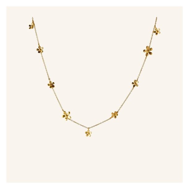 Pernille Corydon - Wild Poppy Halskde - Guld - 16-19cm