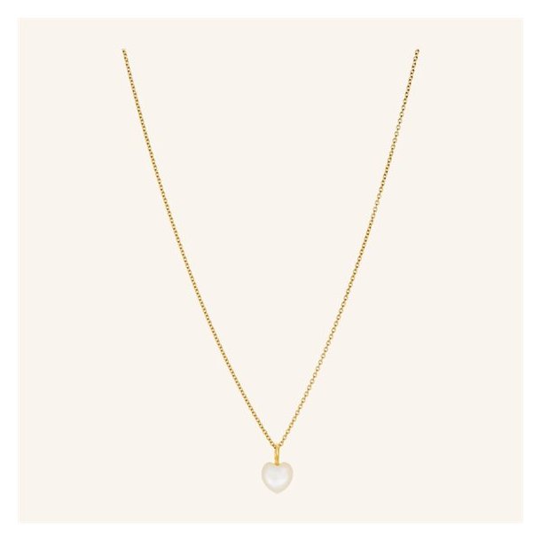 Pernille Corydon - Ocean Heart Halskde - Guld - Adj 40-45 cm
