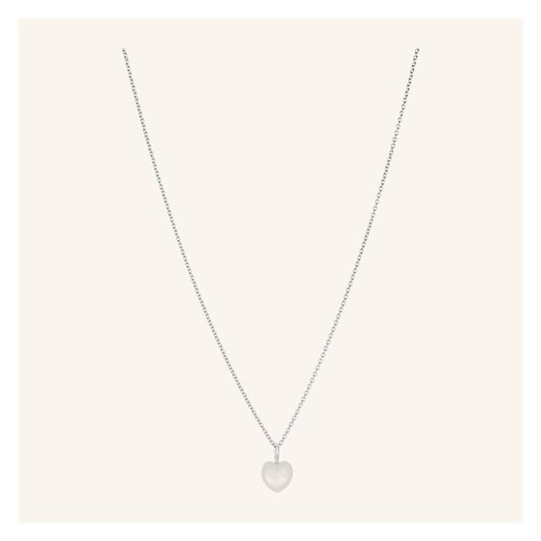 Pernille Corydon - Ocean Heart Halskde - Slv - Adj 40-45 cm