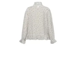 Gossia - Nazli Lullo Bluse - Off White Black Dots